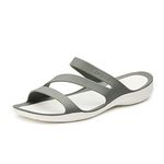 Crocs Women's Swiftwater W Sandal, Smoke White, 6 UK