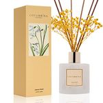 Cocorrína Premium Reed Diffuser Set with Preserved Baby's Breath & Cotton Stick Jasmine Neroli | 6.7oz Scent Fragrance Oil Diffuser for Bedroom Bathroom Home Décor