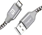 Fasgear Micro USB Cable (3M) Long Quick Charge Micro USB to USB 2.0 Android Charger, Tangle-Free and High Speed Data Transfer Compatible for Kindle, Alpha, Galaxy S7 Edge S6 S5, Nokia, Xbox One Controller, Bluetooth Headphones (10ft, White)