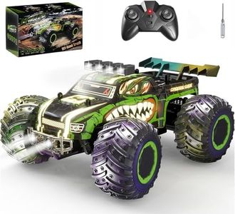 Zappido Remote Control Car,RC Cars Toy,High Speed 20 KM/H RC Truck Off-Road with 2 Headlights and 2 Rechargeable Battery,Dinosaur Toys Gift for Adult Boys Kids 4+ Years