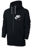 NIKE AW77 Full Zip Hoody Men's Hooded Sweater, black/white, S