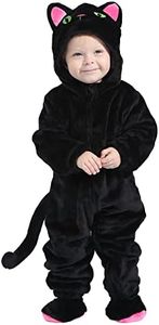 Baby Black Cat Costume, Infant Animal Onesie, Toddler Cosplay Boy Girl 45T