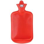 Crescent Non-Electric Rubber Hot Water Bag for Muscle Relaxation, aches Soothing and Pain Relieve| Unisex| Water Storage Capacity: 1.5 L| Color: Red