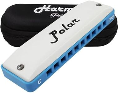 Harmo Polar Country Diatonic Harmonica Key of C, Super Country Tuned - Ideal for Country, Bluegrass, Jazz, and Celtic Music, Mouth Organ With Case, Harmonica for Adults, Beginners & Professionals