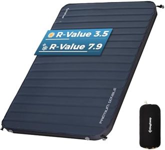 KingCamp Double Camping Mattress, Dual Side R-Value 3.5/7.9, 2 Person Grey