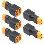 WMYCONGCONG 5 PCS No Wire Adapter XT60 XT 60 Plug Parallel Connector 1-Female to 2-Male Adapter Splitter for RC Lipo Battery