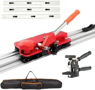 110" Large Format Tile Cutter, Manual Ceramic Tile Cutting Tool with Built-in Suction Cups & Tile Clamp, 3-Head Scoring Wheel System, for Up to 0.47-Inch Thick Tiles
