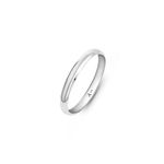 Amberta Allure Women 9ct White Gold Wedding Ring: 2.5 mm White Gold Wedding Band Size O