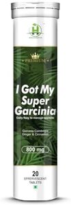 Healthy Nutrition - Just for the Health of it Veg Super Garcinia Cambogia 800mg Support Weight-Loss Effervescent 20 Tablets