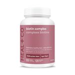 HEAL + CO. Biotin Complex | Biotin, Calcium, Silicon, Magnesium, Vitamin D2 | 10,000mcg Biotin Supplement | Supports Skin, Hair & Nail Health | 120 Capsules