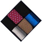 segnalibro Men's Socks Cotton Rich Comfortable Classic Patterned Dress Socks Size 6-11 6 Pack (Col.1 gift)