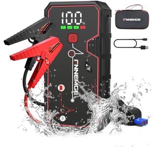 FNNEMGE Car Jump Starter, 5000A Peak 23800mAh 12V Jump Starter Battery Pack(Up to All Gas, 8.0L Diesel Engine),with USB Charge Output Port,LED Light.