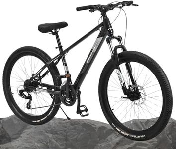 FitTrip Dominator 27.5 Inch MTB | 21 SPD Shimano Gearset | Zoom Lockout Suspension | Logan Dual Disk Brakes | Geared MTB Cycle for Men & Women (Dark Edition)