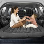 EAQ Car Mattress SUV Air Mattress Thickened and Double-Sided Flocking Travel Mattress,Inflatable Car Mattress with Electric Air Pump and 2 Pillows,Car Sleeping Bed for Home, Outdoor and Travel