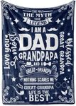 Great Grandpa Gifts, Blanket for Great Grandpa on Birthday/Christmas - 50'' x 65'' Unique Dragon Pattern Design Flannel Plush Blanket - Gifts for Great Grandparents