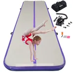 Inflatable Gymnastics Mat Tumbling Mat 10 ft 6.6 ft 13ft 16ft 20ft 4inch Thick Tumble Track Air Mat for Gymnastics For Home Kids Tumble Training Gymnastics/Yoga/Water/Dance(3m,purple)