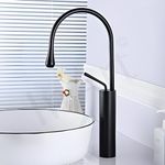 InArt Brass,Kitchen/Single Lever Basin Mixer Taps for Bathroom Matt (Black Color)