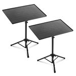 Universal Laptop Projector Tripod Stand - 2 Pcs Computer, Book, DJ Equipment Holder Mount Height Adjustable Up to 50 Inches w/ 20'' x 16'' Plate Size - Perfect for Stage or Studio Use - Pyle PLPTS3X2