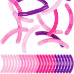 Zhehao Curler Refills Eyelash Curler Refill Pads Silicone Rubber Curler Replacement Refills Pads for Universal Eyelash Curler with a Clear Storage Box (Purple, Rose Red, Light Pink, Pink)