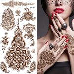 Supperb® Temporary Tattoos - Inspired Mehndi Design Temporary Tattoos II (Set of 2)