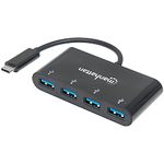 MANHATTAN Super High Speed ​​USB 3.1 Type-C/USB Type-A 4 Port Hub Bus Power