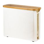 Toilet Paper Basket, Bamboo Toilet Paper Storage - The Ultimate Bathroom Organizer with Bamboo Lid, Large Toilet Paper Holder for up to 9 Mega Rolls, Toilet Paper Storage Cabinet for Bathroom