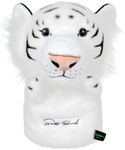 Scott Edward Driver Novelty Golf Head Cover, Cute Animal, Fit Max Driver 460CC and Fairways (White Tiger Driver)