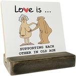 To My Dear Mom Wood Sign Gift, Gifts for Mom from Son, Plaque with Wooden Stand, Meaningful Wood Sign Plaque Gift, Wood Plaque Gift (Love And Support)