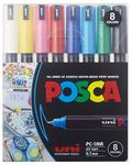 POSCA 1MR 0.7mm Markers (8 Colors- 8 Pcs)