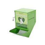 CounttyLivin Metal Small Animal Feeder with Lid, Heavy Duty Rabbit Feeder, Large Capacity Rabbit Food Dispenser, Great for Rabbit, Guinea Pigs, Chinchillas and Other Small Animals. (4.6 inch, Green)