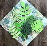 JeVenis Tropical Leaves Cake Topper Tropical Wedding Cake Topper greenery Cake Topper Palm Leaf Cake Topper for Jungle Theme Birthday Party Decor Safari Baby Shower Decor