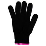 SZXMDKH Heat Resistant Glove for Hair Styling, 1 PCS Professional Heatproof Glove, Heat Blocking Mitts, Heat Protection Gloves for Hair Tools, Curling Iron Wand, Flat Iron, Hot-Air Brushes(Pink Edge)