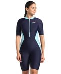 Speedo Women's Endurance Essential Panel Kneesuit Swimwear - True Navy & Marine Blue