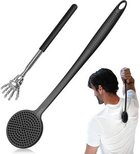 VWMYQ 2 Pack Back Scratcher, Gifts for Men Back Scratcher ， 2025 New Back Scratcher with 2 Silicone Scratch Surface, Deep Back Scratcher for Men/Women, Long Handle Backscratchers for Adults