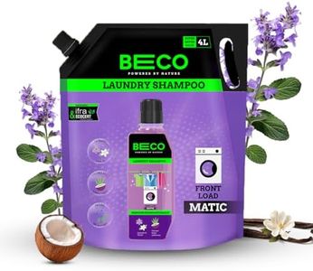 Beco Natural Liquid Detergent Front Load-4L Refill Pack | Tough Stain Removal | Lavender & Vanilla Freshness | Retains Brightness & Shine | Chemical Free | Front Load Washing Machine Detergent Liquid
