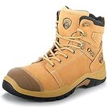 OUXX Work Boots for Men Steel Toe, 