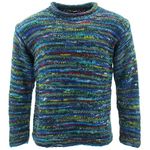 LOUDelephant Chunky Wool Knit Jumper Space Dye - SD Dark Blue Mix (Small)