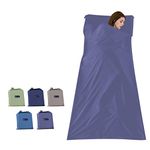 Sleeping Bag Liner Compact Sleep Bag Lightweight Travel Sheet Camping Sheets Sleeping Sack, Grey Blue, 45 x 82.6inch(115 x 210cm)