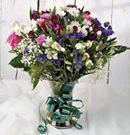 Homeland Florists Purple & White Fresh Flowers Delivered with Handwritten Gift Card, Stunning Floral Bouquet, Free UK Next Day Delivery