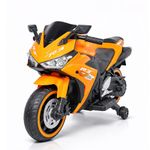 Alstoy Ninja Ride-On Bike for Kids | 12V Rechargeable Battery Electric Toy Bike | Bluetooth Music | 35kg Capacity | Ages 3-8 Boys & Girls | BIS/ISI Approved | 6-Month Warranty | Large | Orange