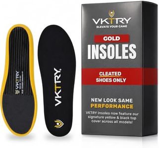 VKTRY Gold for Cleated Shoes - Carbon Fiber Performance Insoles Customized Athletic Inserts for Football, Baseball, Soccer, Golf, Lax & More | Run Fast, Jump High, US: M10-10.5, W12-12.5,121-170Lb