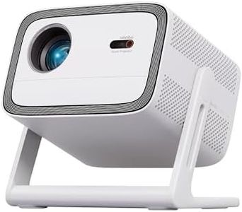 WANBO Vali 1, Native 1080P Fully Automatic, Smart Home Projector 4K Ultra HD, DRM L1, 900 ANSI | Voice Assistant | Chromecast | Android TV 11.0 | 12W Speaker | WiFi, BT | White