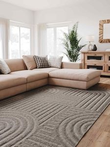 Tapis Gris - Tapis Salon 120 x 170 cm - Tapis Doux - Tapis Poils Longs - Tapis de Chambre Adulte - Tapis Descente de lit Chambre Adulte - Tapis Descente de lit - Tapis XXL - Interiyou Lecce